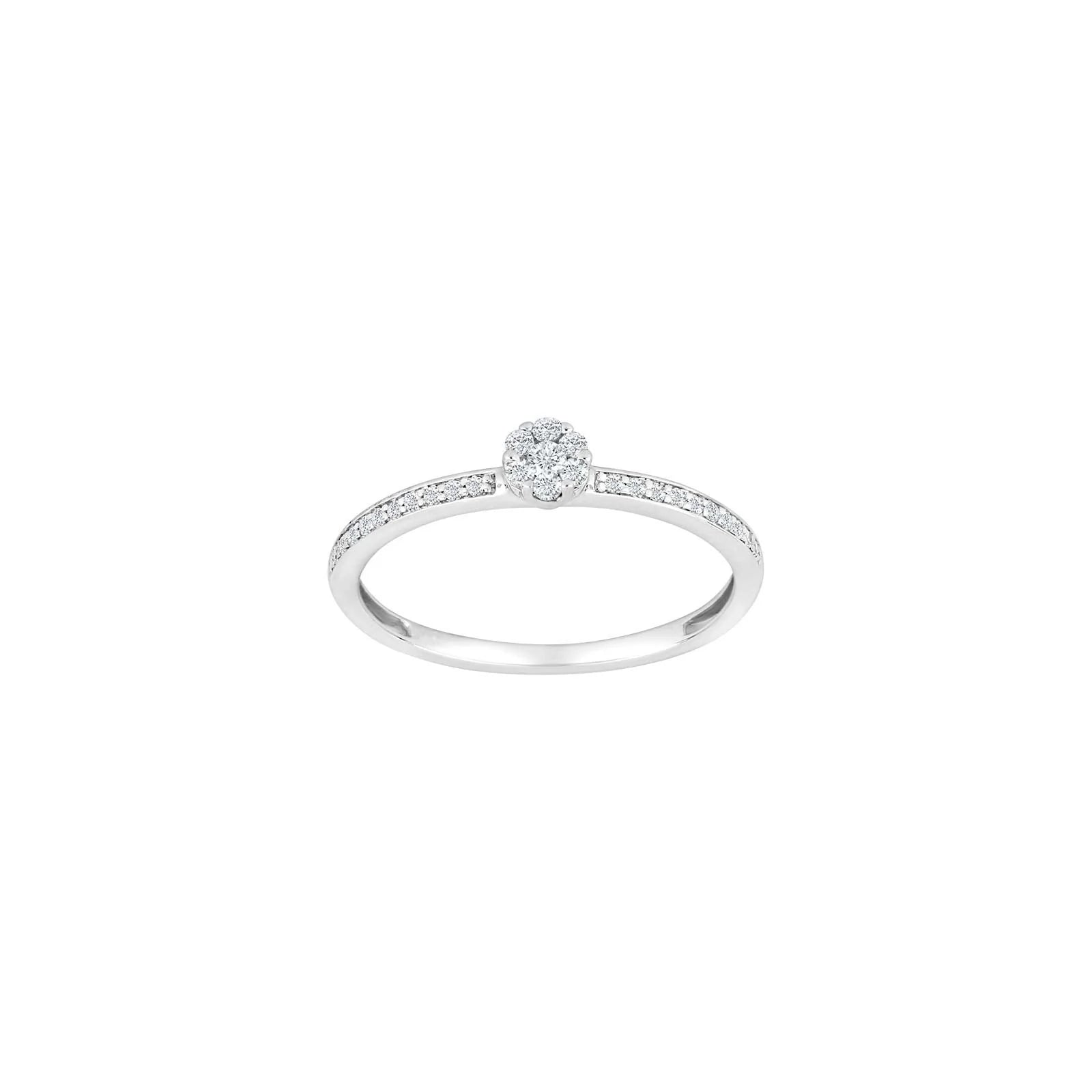 14kt. hvidguldsring m/dia. 0.16ct W/SI - Urma.dk