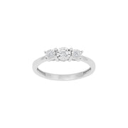 14kt. hvidguldsring m/dia. 0.16ct W/SI - Urma.dk