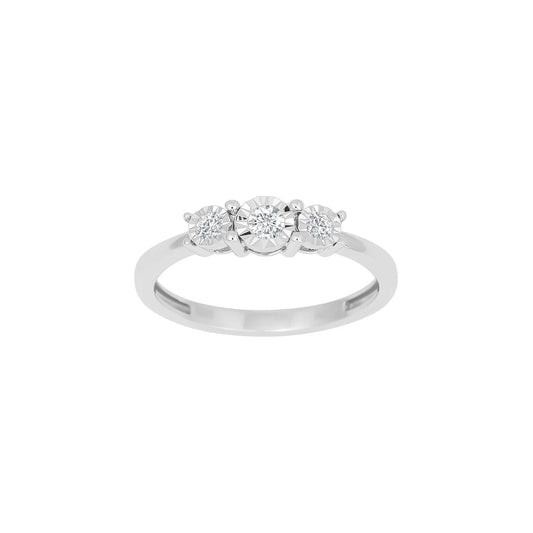14kt. hvidguldsring m/dia. 0.16ct W/SI - Urma.dk