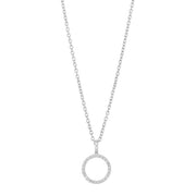 14kt. hvidguldsvedhæng m/dia 0.02ct W/PI inkl. sø - Urma.dk