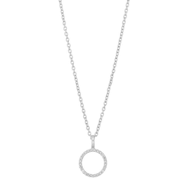 14kt. hvidguldsvedhæng m/dia 0.02ct W/PI inkl. sø - Urma.dk