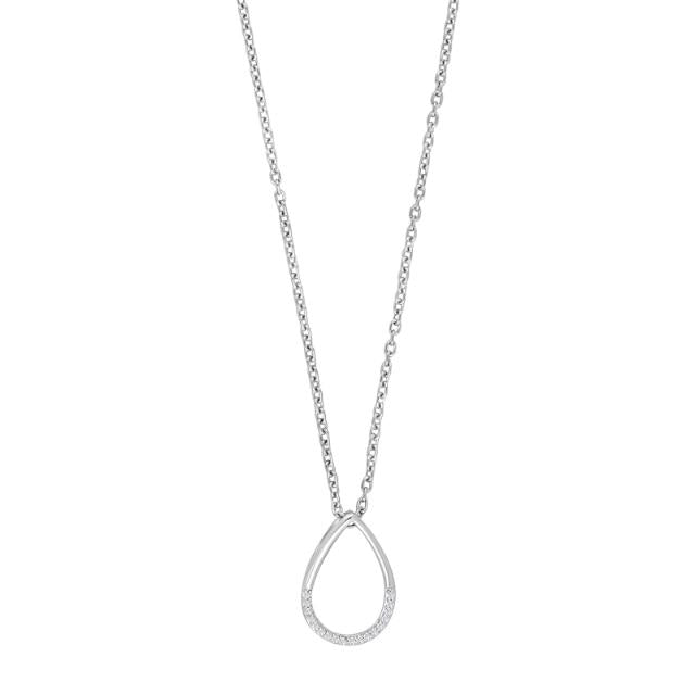 14kt. hvidguldsvedhæng m/dia. 0.03ct W/SI inkl. rh - Urma.dk