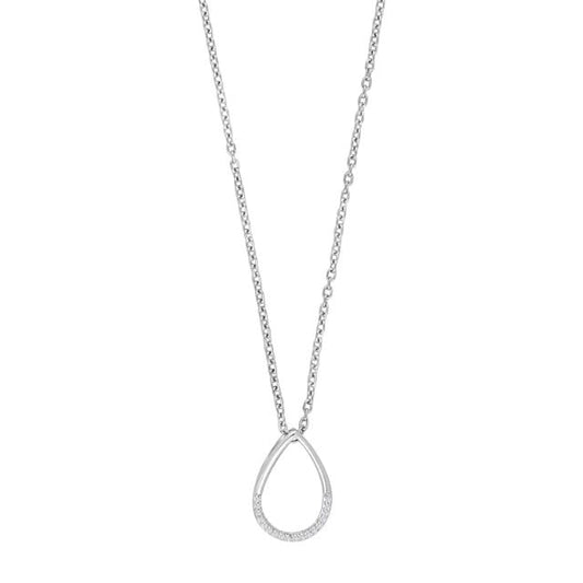 14kt. hvidguldsvedhæng m/dia. 0.03ct W/SI inkl. rh - Urma.dk