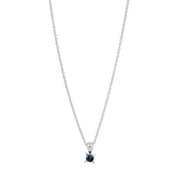 14kt. hvidguldsvedhæng m/safir 3,5mm inkl. rhod. S - Urma.dk