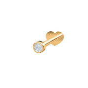 14kt. Labret 1 dia 0,03ct 2mm Rør PIERCE52 1stk - Urma.dk
