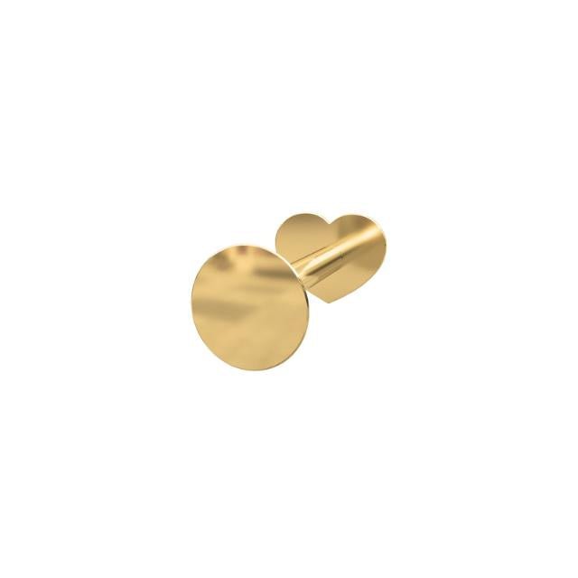14kt. Labret - piercing plade PIERCE52 1stk - Urma.dk