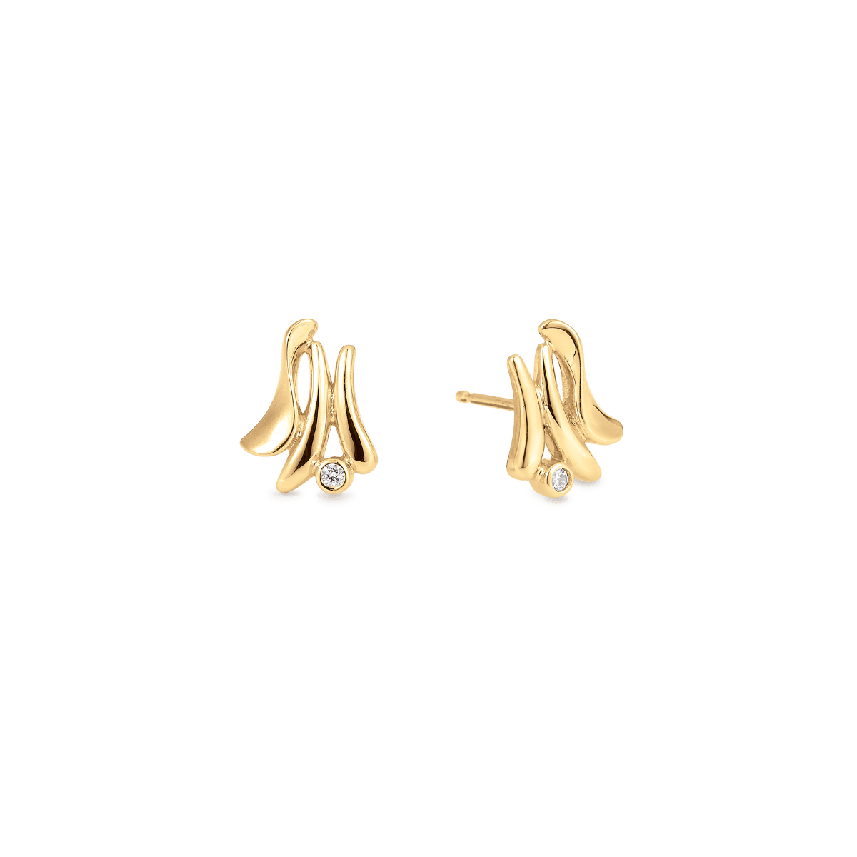14KT ØRESTIK DIAM.2X0,015CTWSI - Urma.dk