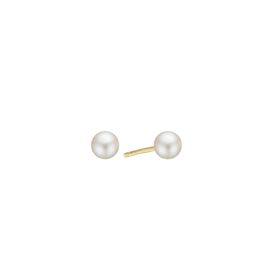 14KT ØRESTIK M/FERSKVANDSPERLE 6MM - Urma.dk