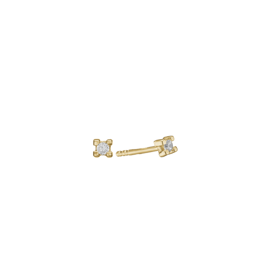 14KT ØRESTIK M/SY.ZIRCONIA 3 MM - Urma.dk