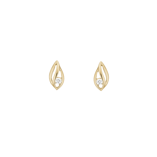 14KT ØRESTIK M/SY.ZIRCONIA - Urma.dk