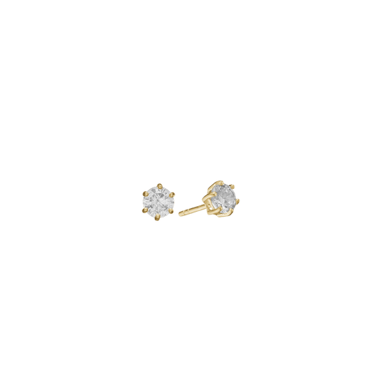 14KT ØRESTIK M/SY.ZIRCONIA 5MM - Urma.dk