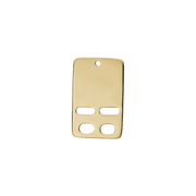 14KT VEDH. GRAVØRPLADE 14 x 22 mm