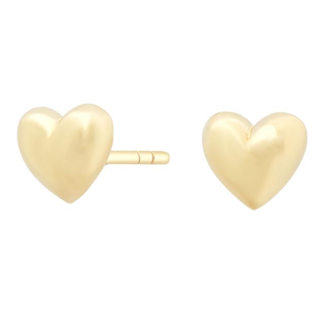HEART 14kt. guldørestikker m/dia. 0.06ct W/SI