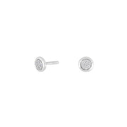 14kt. hvidguldsørestikker pave m/dia. 0.045ct W/SI