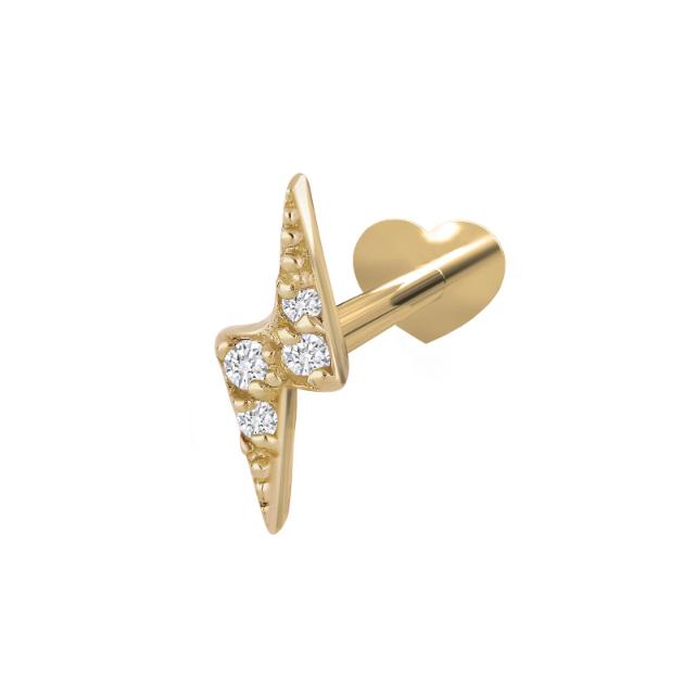 14kt. Labret m dia 0,022ct lyn PIERCE52 1stk