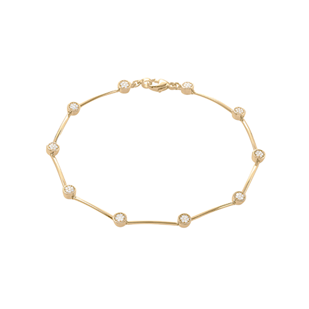 14Kt Armbånd Diam.70X0,00214Ctwsi 19Cm