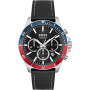 HUGO BOSS Troper herreur med læderrem 1514099 - 45 mm