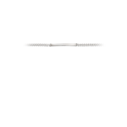 Sølv armbånd panzerkæde med ID-plade 3,4 mm bred. Længde 16 cm.