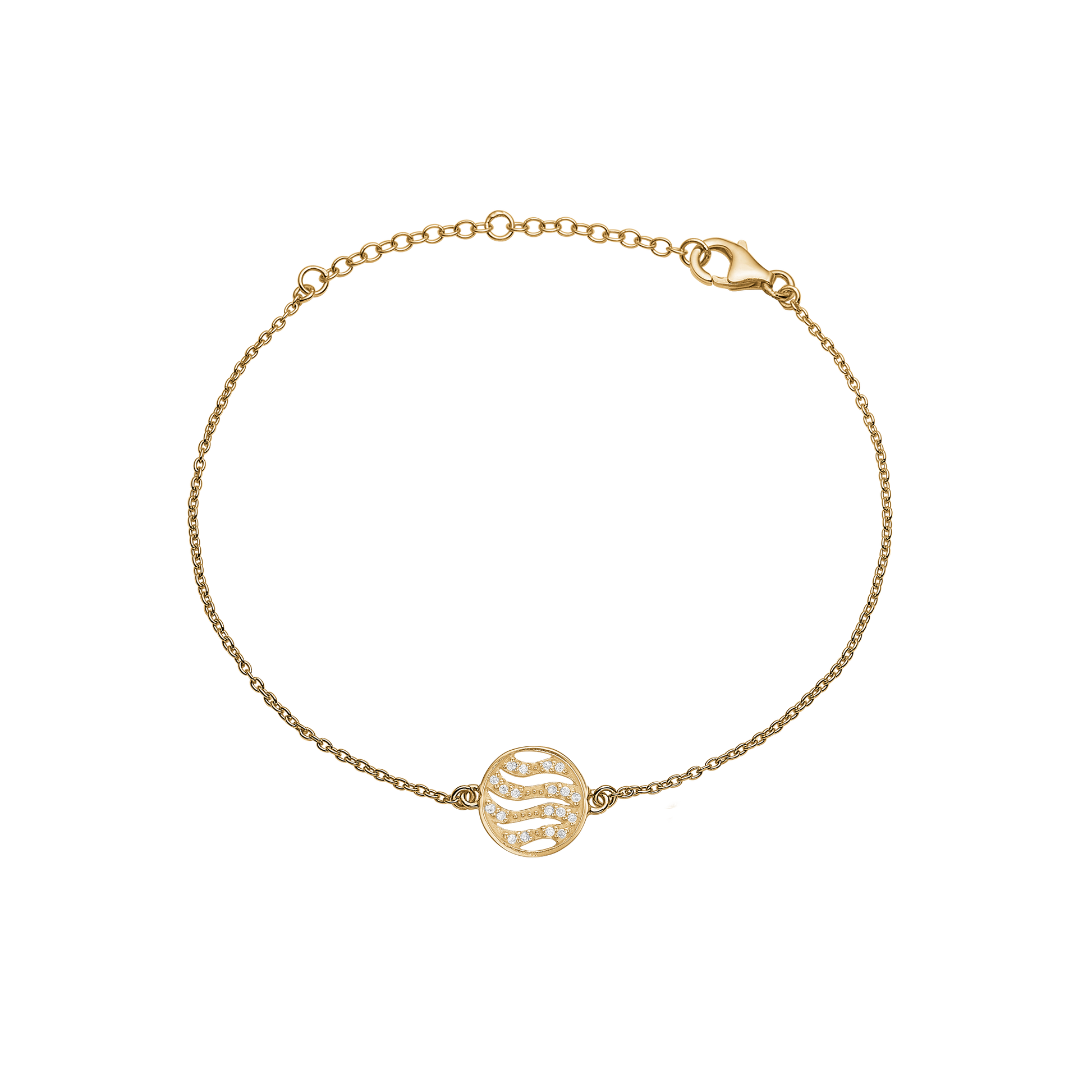 Armbånd 8 kt armbånd, bølger