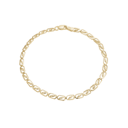 Armbånd 8Kt, små led, 19 cm