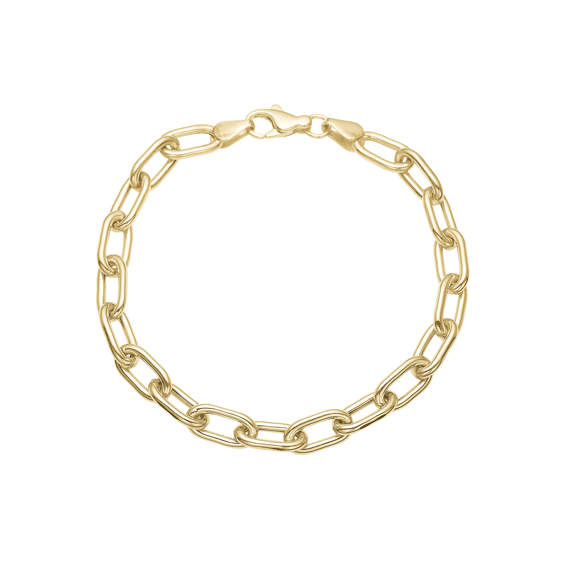 Armbånd 8Kt, lange led, 19 cm