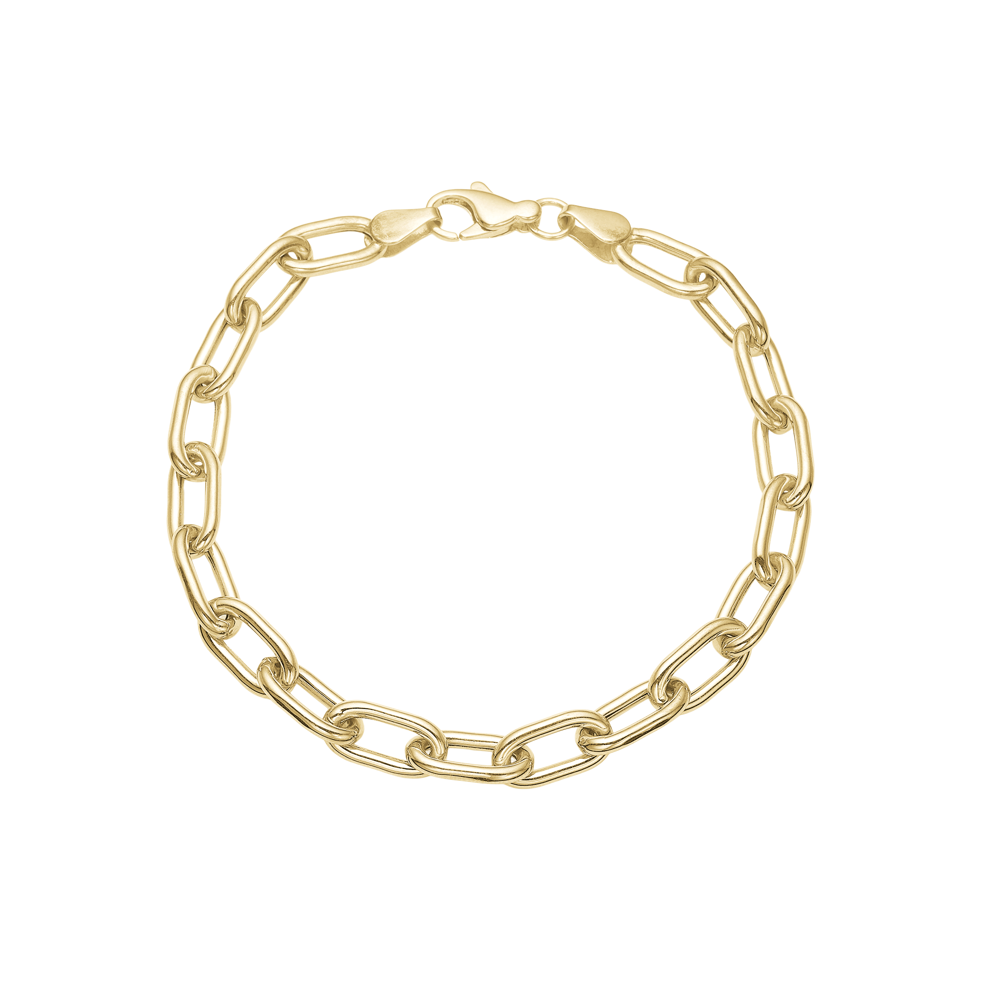 Armbånd 8Kt, lange led, 19 cm