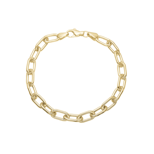 Armbånd 8Kt, lange led, 19 cm