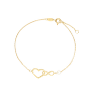 armbånd med hjerte og uendelighedstegn 