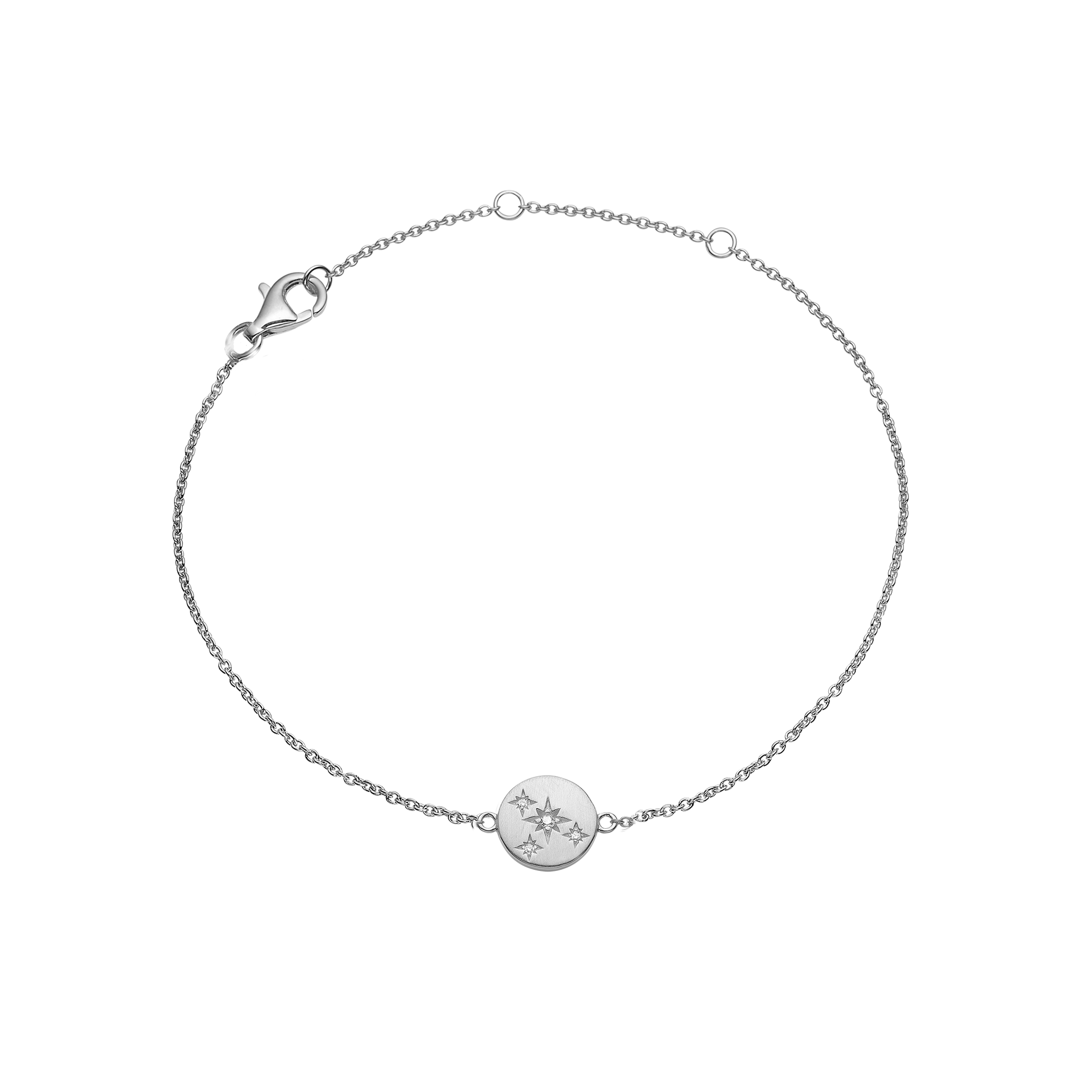 Armbånd, cz stjerner, sølv