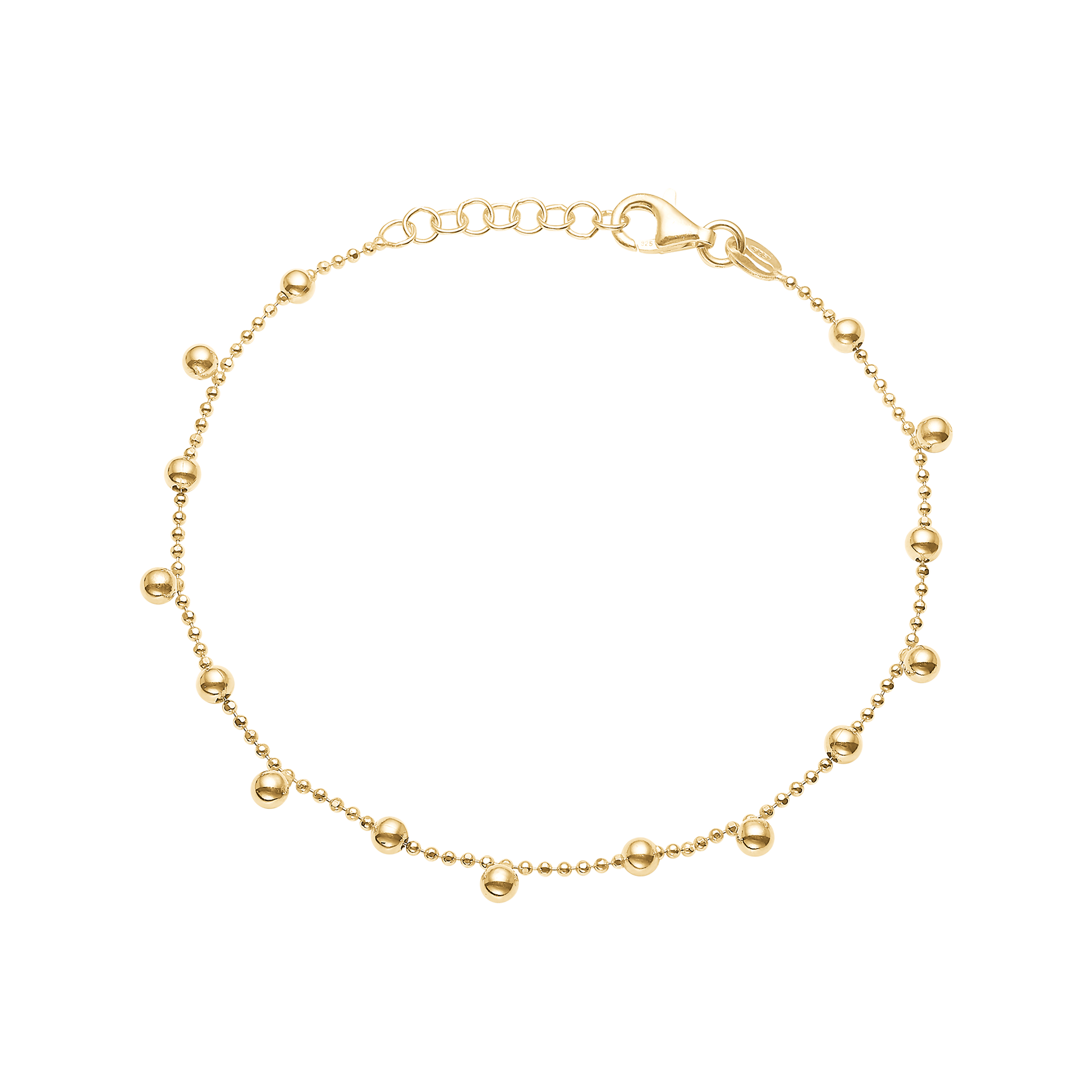 Armbånd, Kugler,17+3 cm forg
