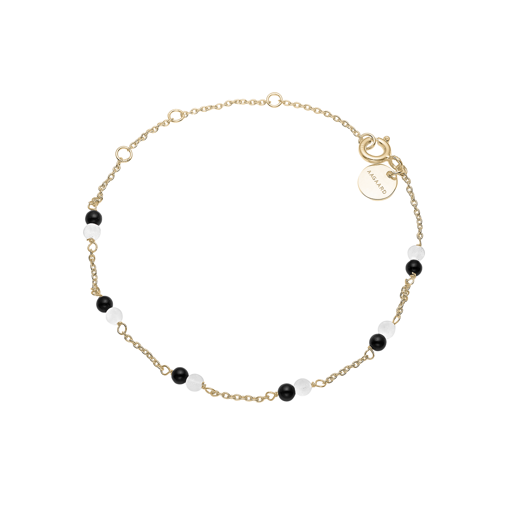 Armbånd, sort Onyx/grøn amazonite, forg