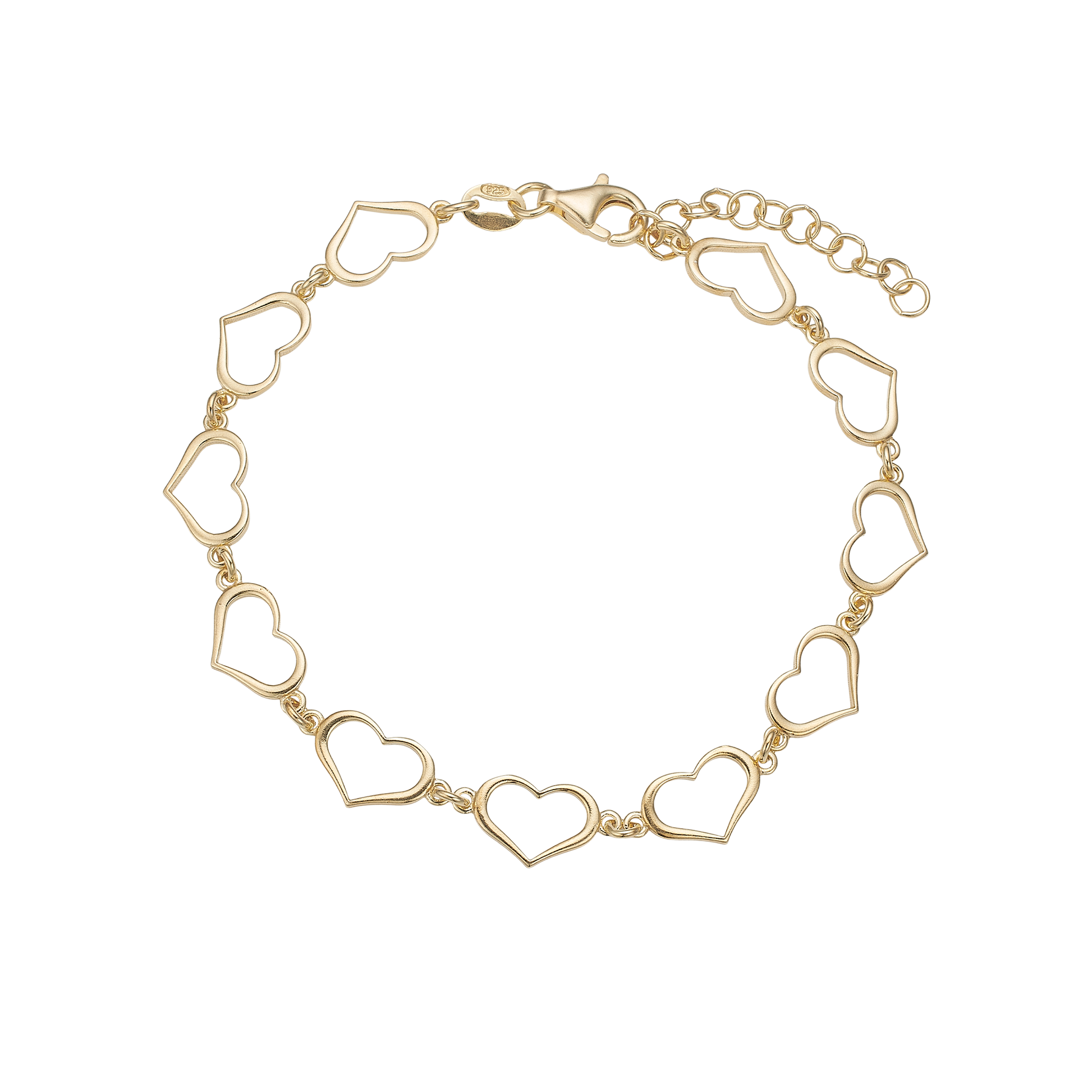 Armbånd, Hearts, 16+3cm forg