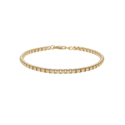 Armbånd, boks  kæde, 19cm forg.