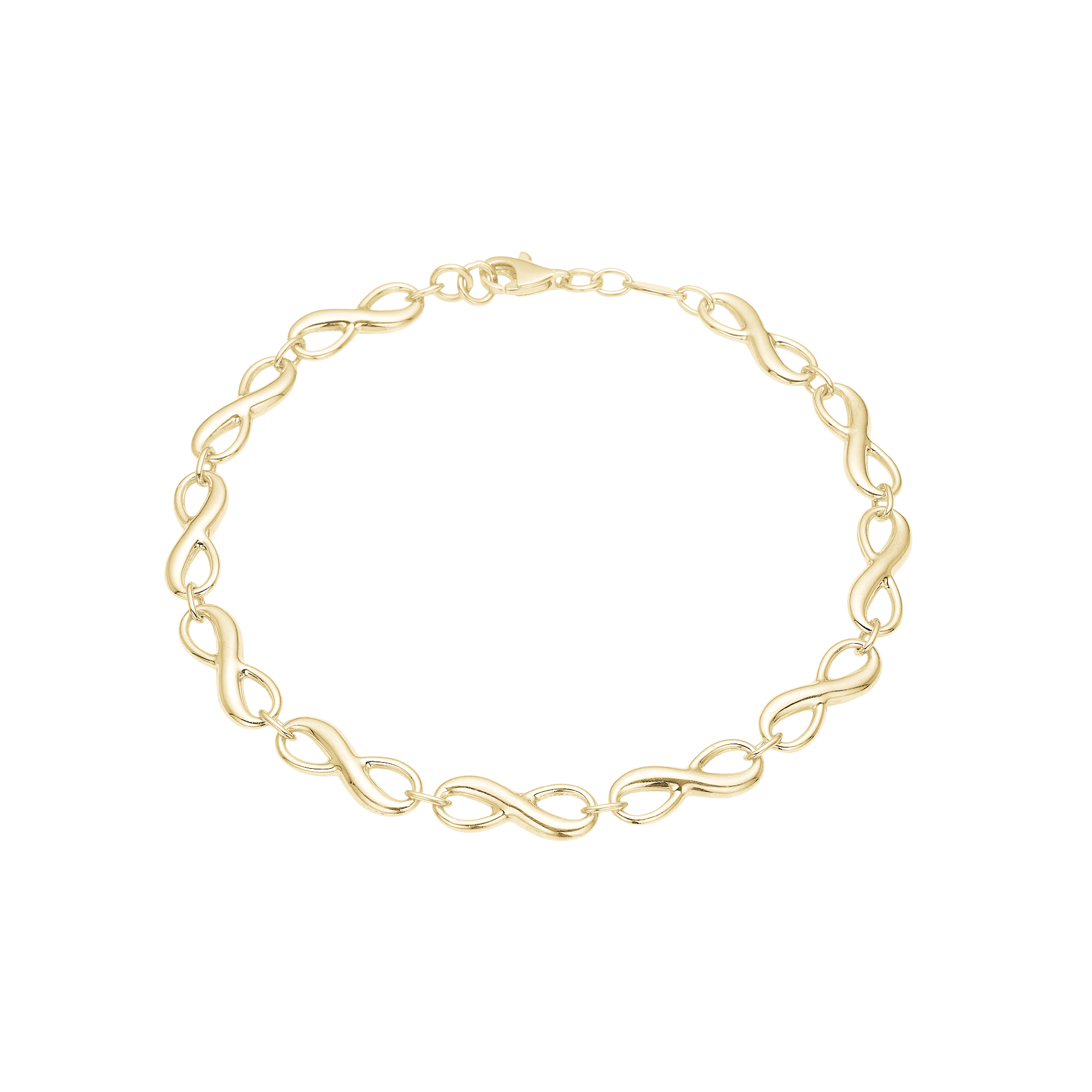 Armbånd Evighedstegn, 19 cm forg sølv