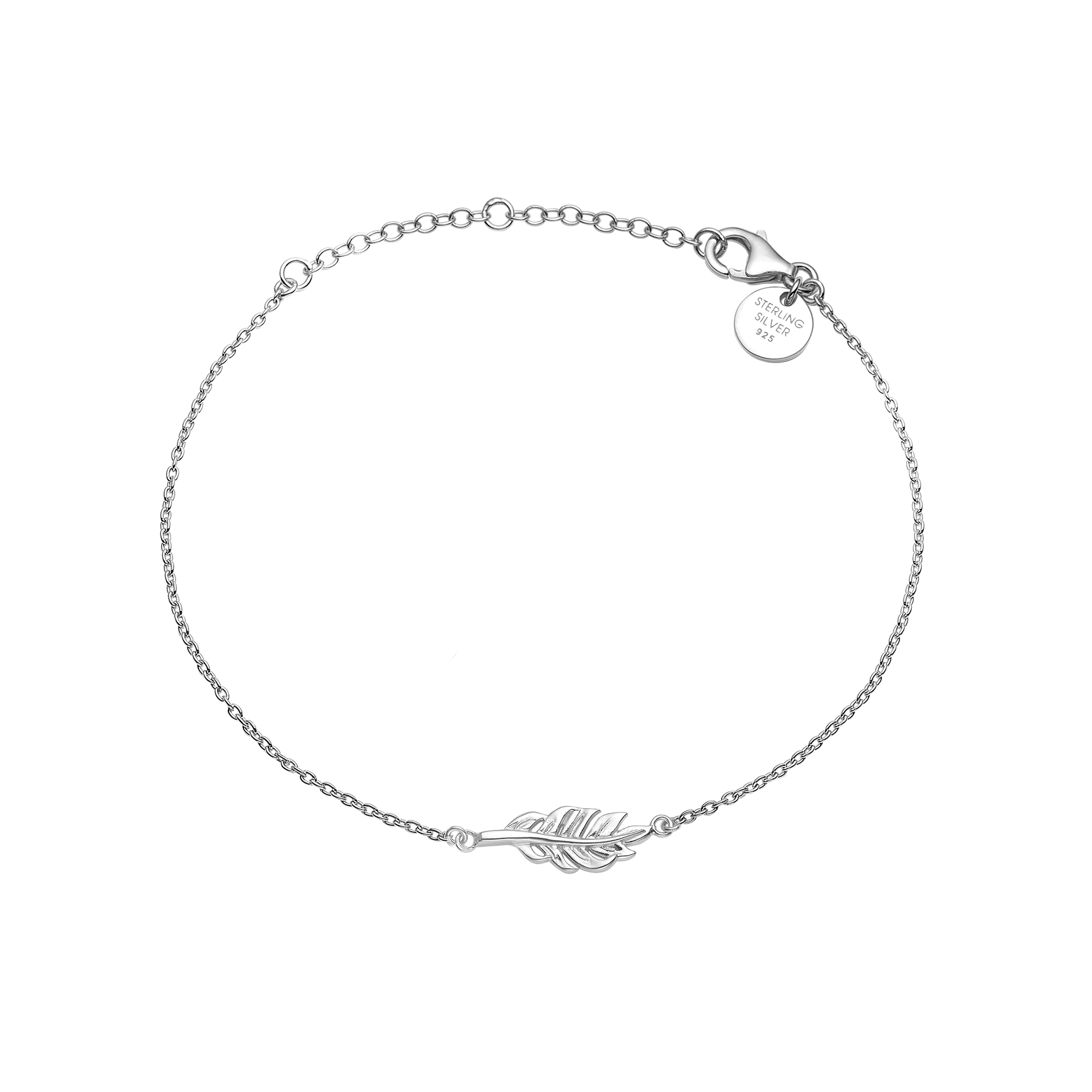 Armbånd, fjer, sølv