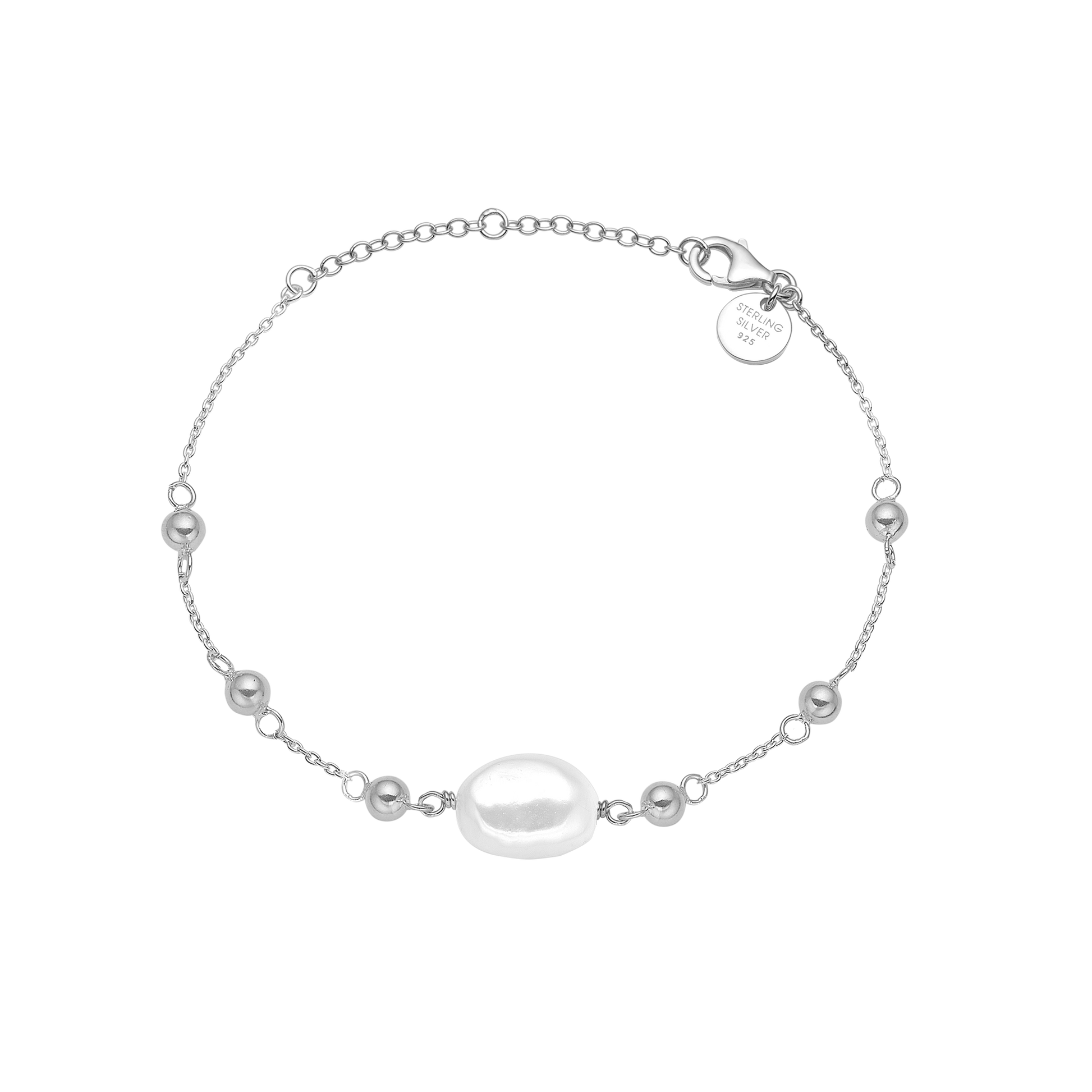 Armbånd sølv, Barok perle