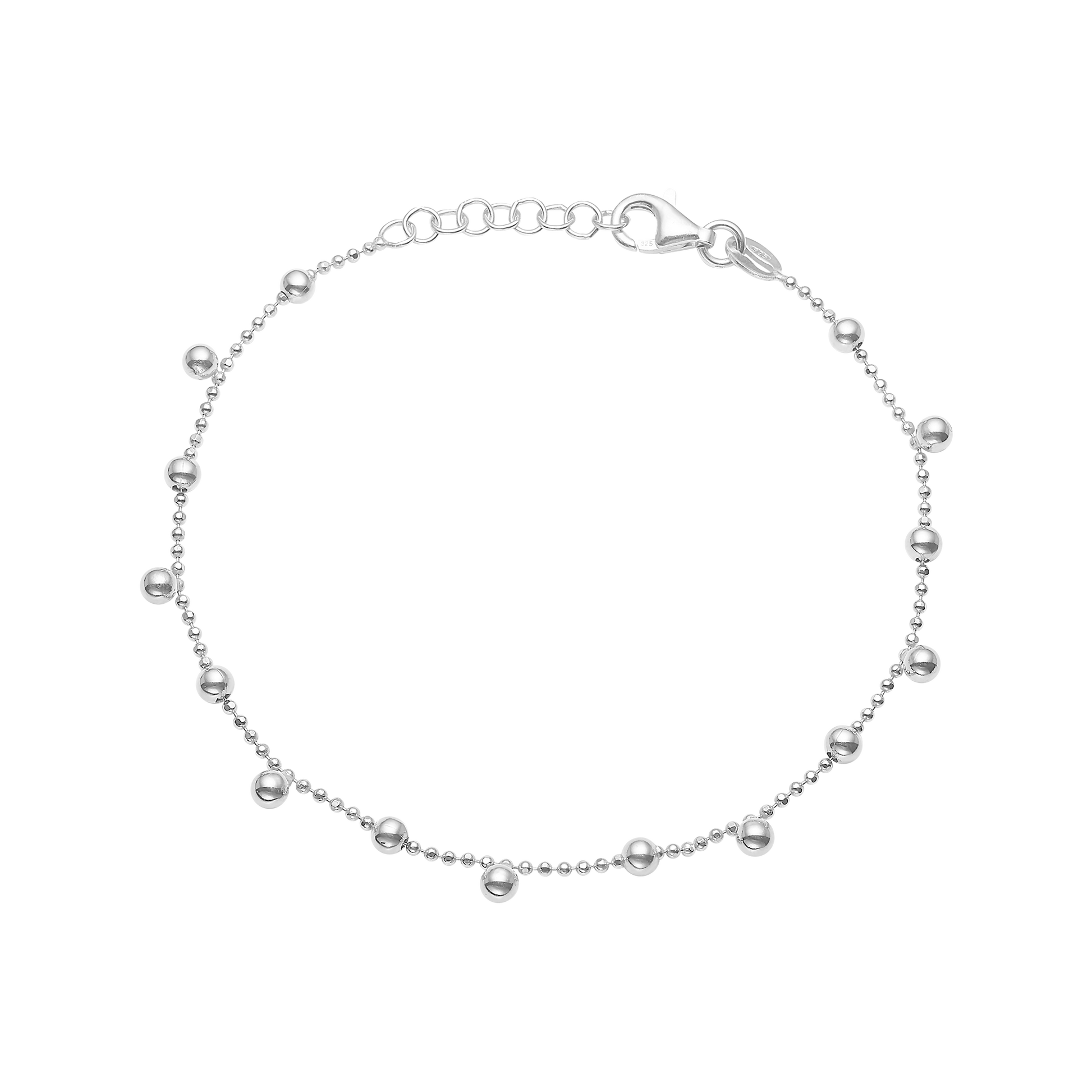 Armbånd, Kugler, 17+3 c,sølv