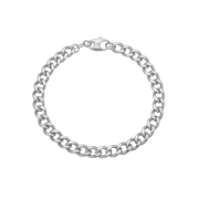 Armbånd, Big Links, 19cm sølv