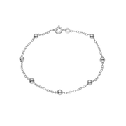 Armbånd, kugler, 19cm sølv