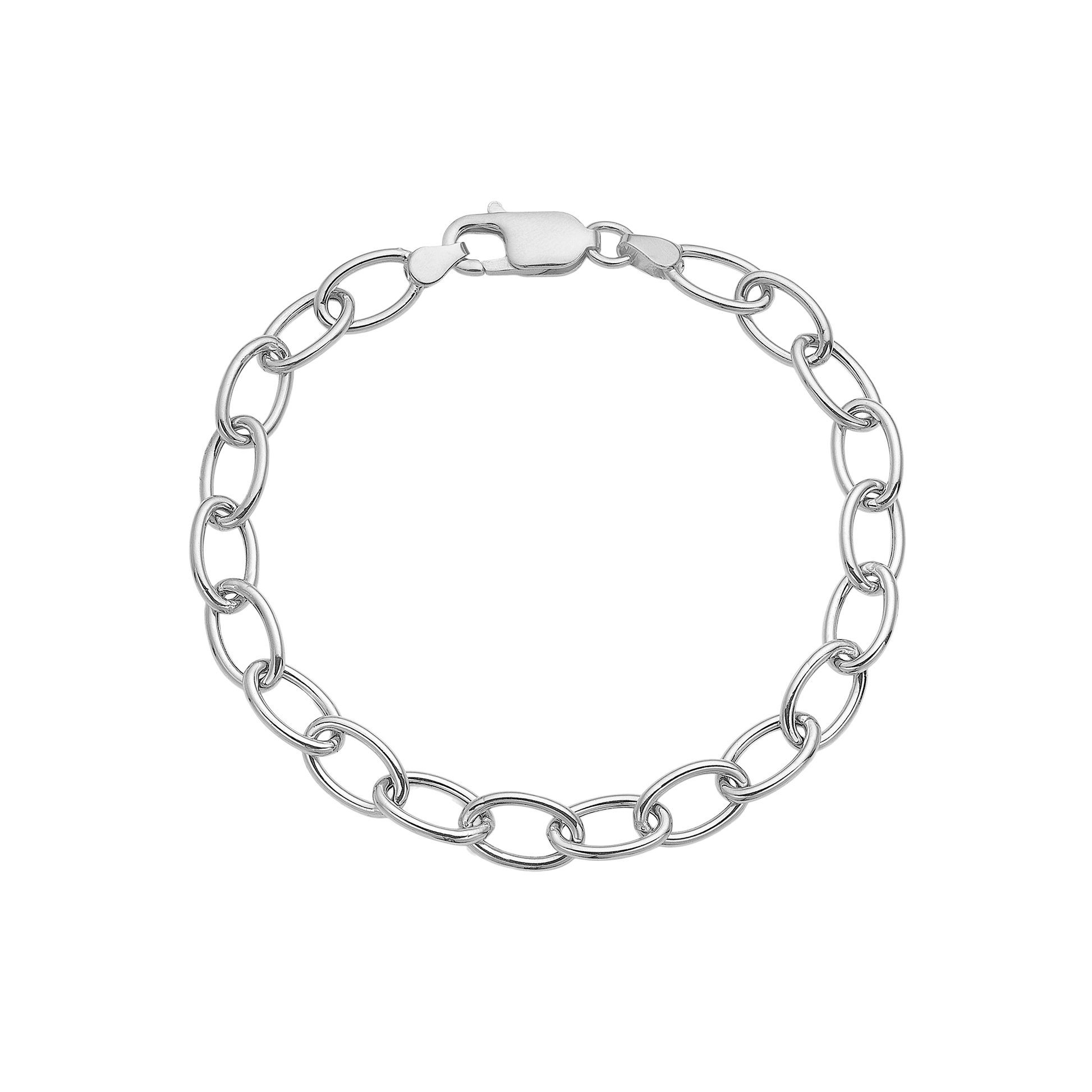 Armbånd, Ovale led, 20cm sølv