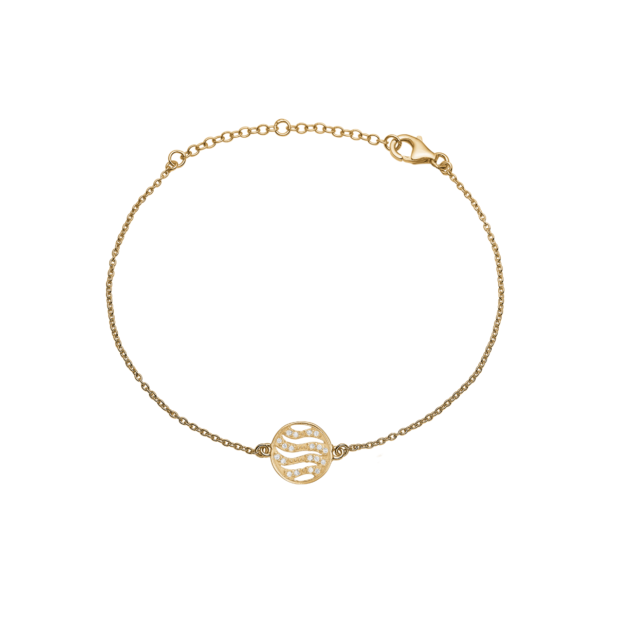 Armbånd 8 kt armbånd, bølger