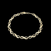 Armbånd, forgyldt sølv med Evighedstegn, 19 cm 