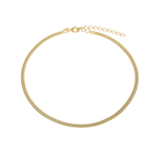 Ankelkæde Snake, 23+4cm, forg sølv