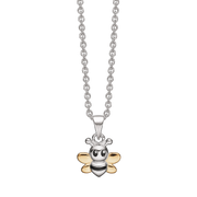 Sølv halskæde rhodineret bi