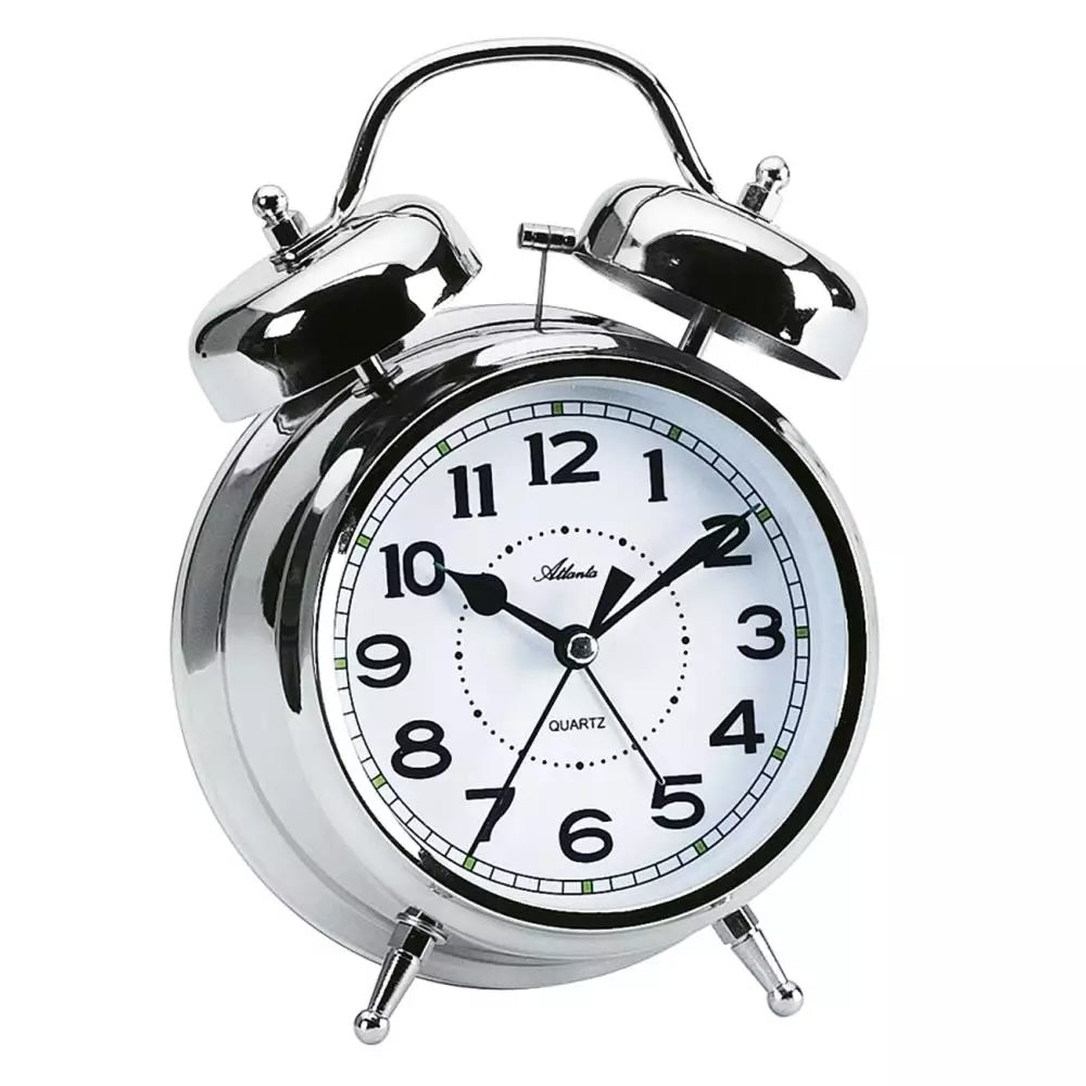 Quartz vækkeur med klokkealarm.