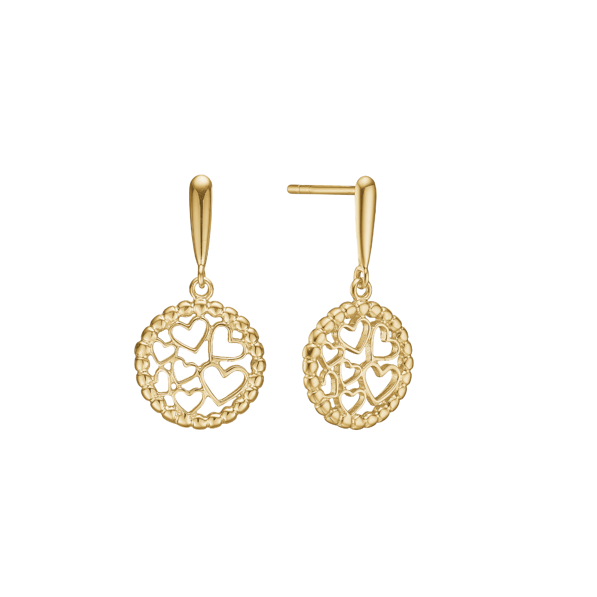 Ørehænger, dråber m/cz, forg sølv