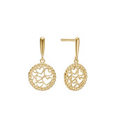 Ørehænger, dråber m/cz, forg sølv