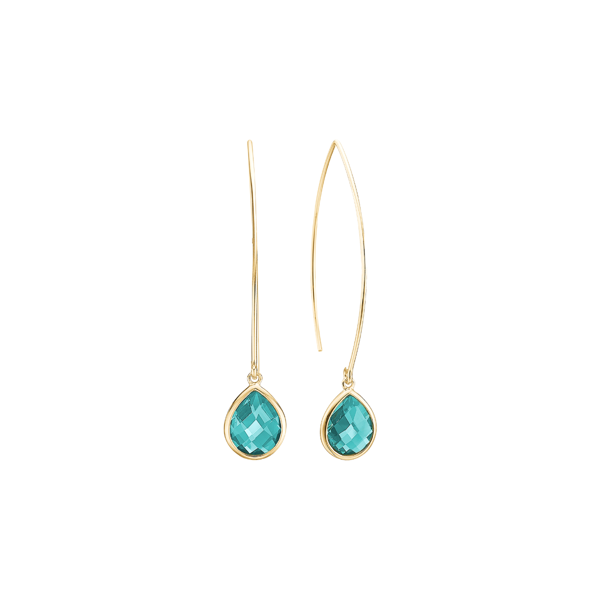 Ørehænger, dråber m/cz, forg sølv