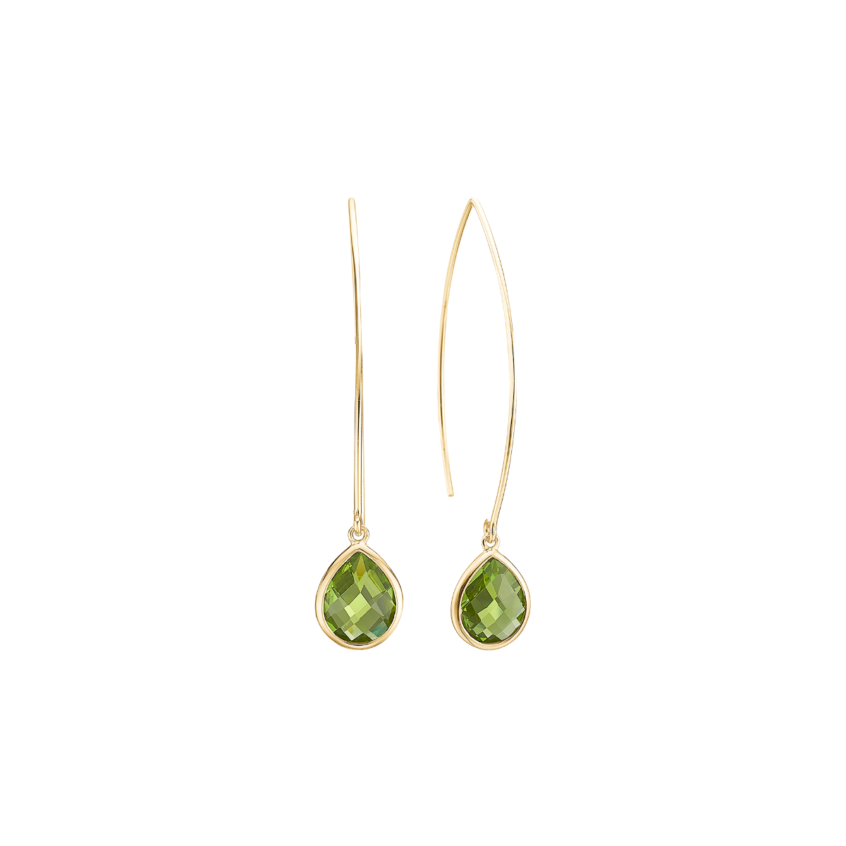 Ørehænger, dråber m/cz, forg sølv