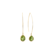 Ørehænger, dråber m/cz, forg sølv